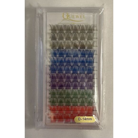 Quewel D-14mm Colored Eyelash Cluster Extensions NEW - Picture 1 of 2